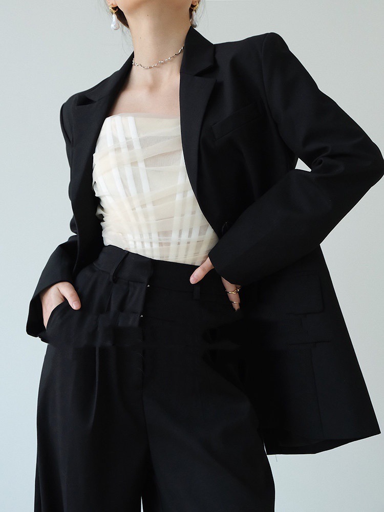 網紗魚骨馬甲(黑/白)(罩杯設計)