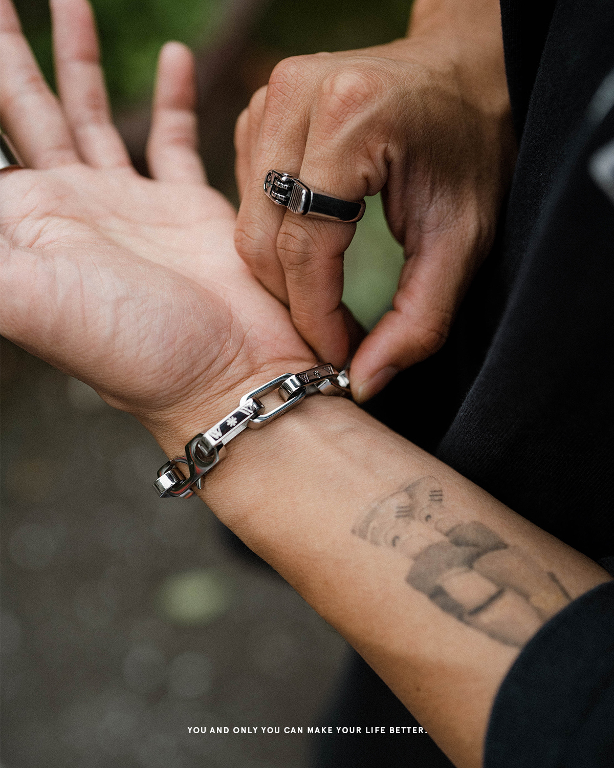 #現貨 (ACCB510) 鋼手鍊 方扣粗鍊