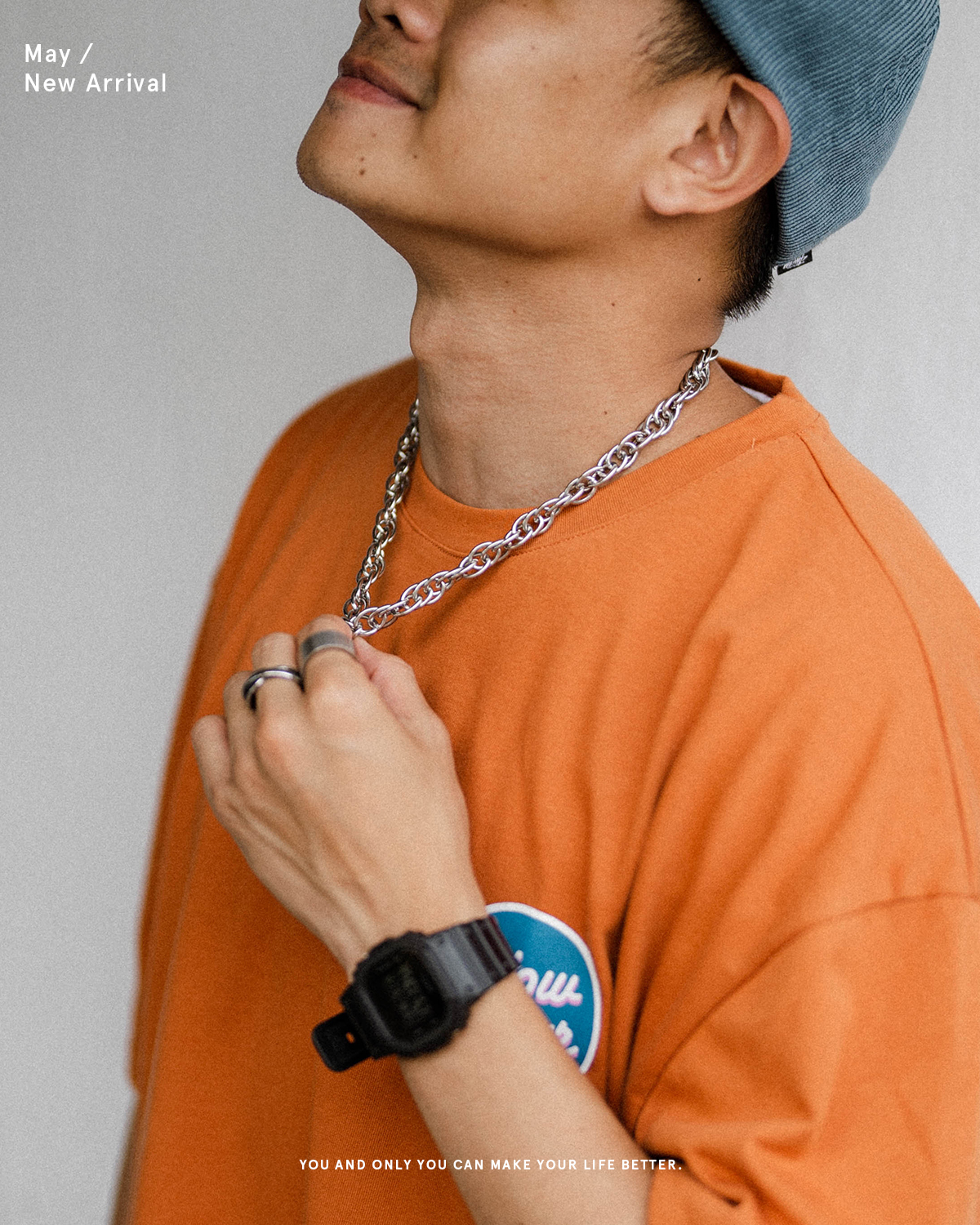 #現貨 (ACCN569) 鋼項鍊 龍骨粗鍊