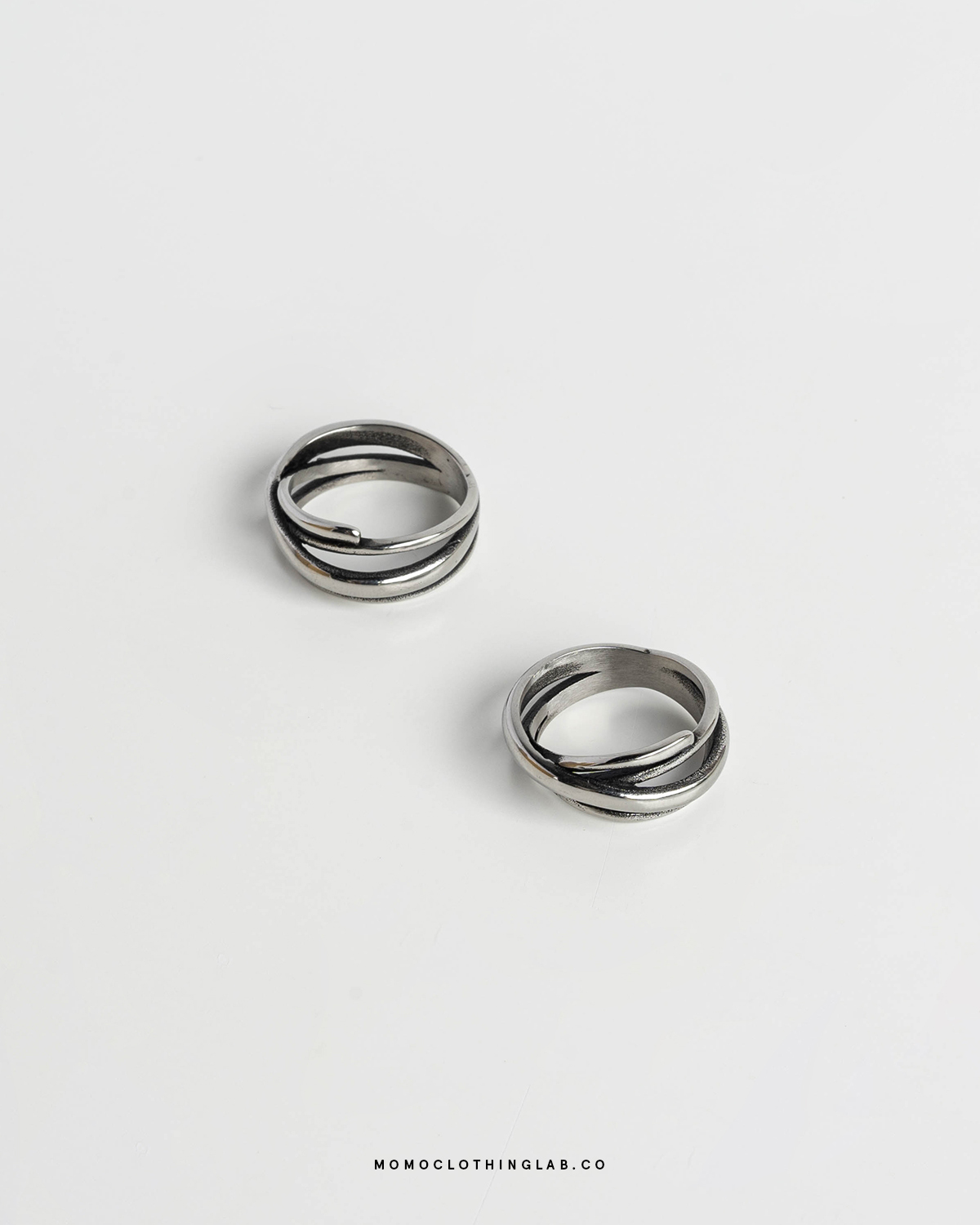 #現貨 (ACCR523) 鋼戒 層疊線條復古戒