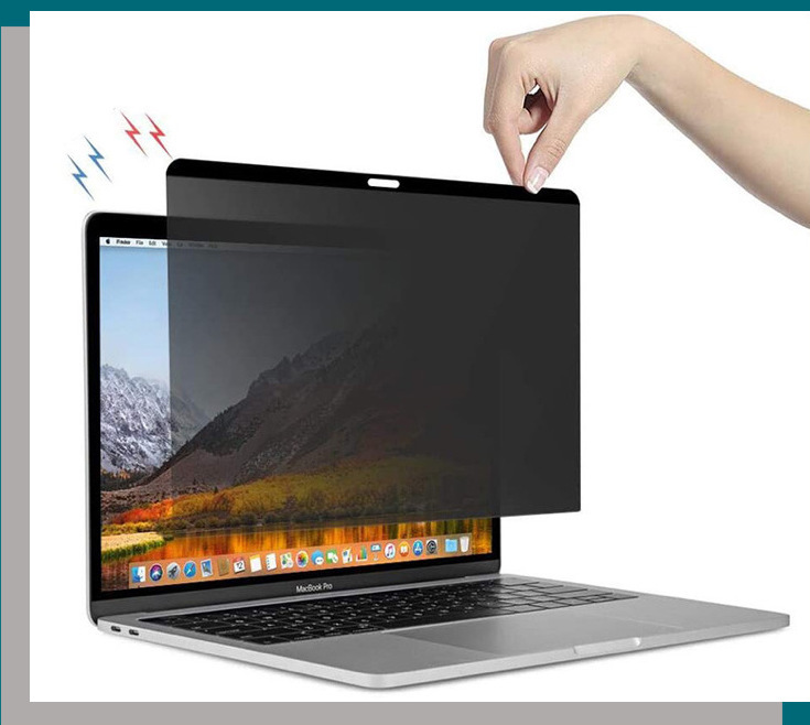 Macbook◣磁吸貼◥磁性螢幕防窺保護貼 【左右防窺，磁吸貼一秒貼合】│180度防窺遮蓋│防刮抗污│抗藍光眩光│可重複貼