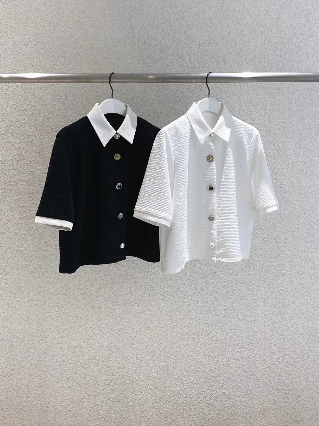 LBO007 反領特色扭扣上衣