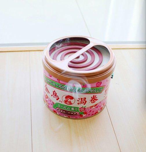 日本製金鳥の渦巻天然蚊香 - 玫瑰花香(罐裝 30卷)