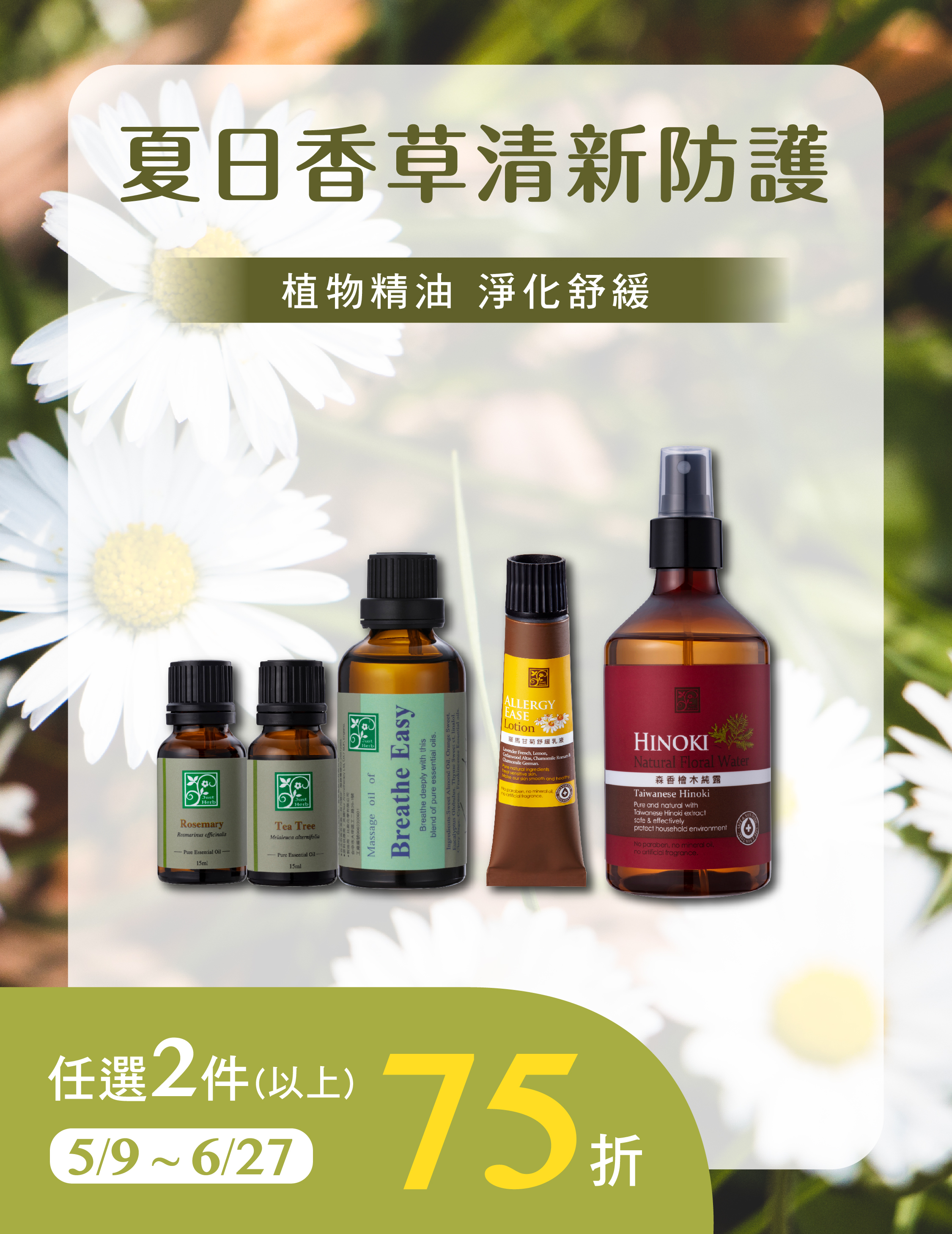 夏日香草防護精油2件75折