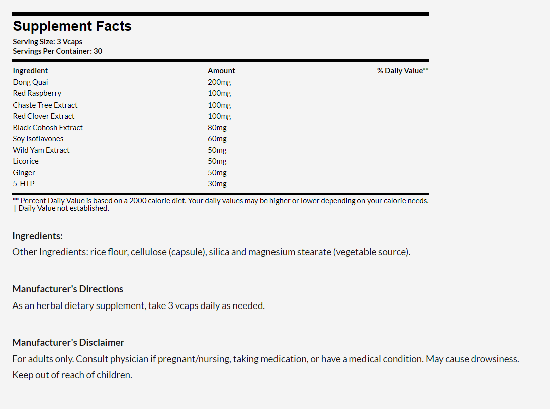 [預購] Now 女性專用草本複方 90粒  當歸/聖潔/紅樹莓/紅花苜宿 Menopause Support