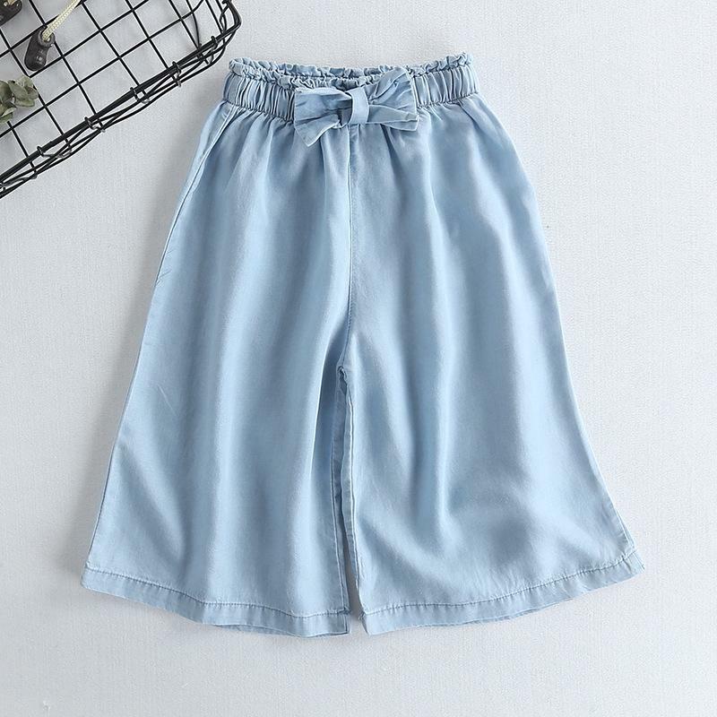 (現貨) LBK-2589 冰絲洗水牛仔闊褲