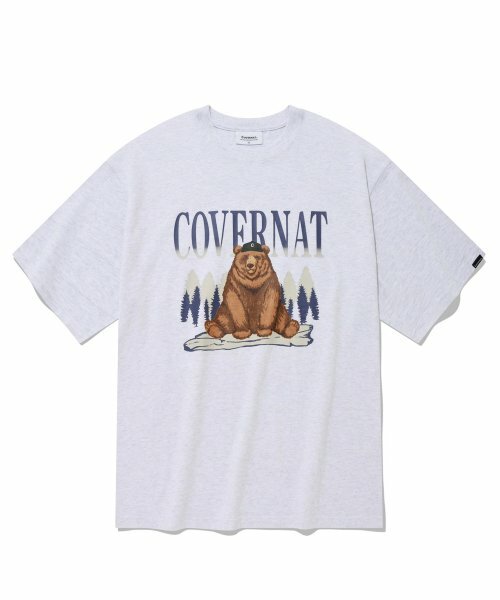 COVERNAT 帽子熊 T恤 短袖 灰色