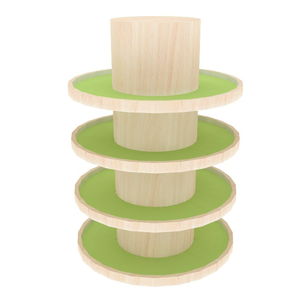 Pillar Wrap Donut Shelf 4 Tier, Explorer Series