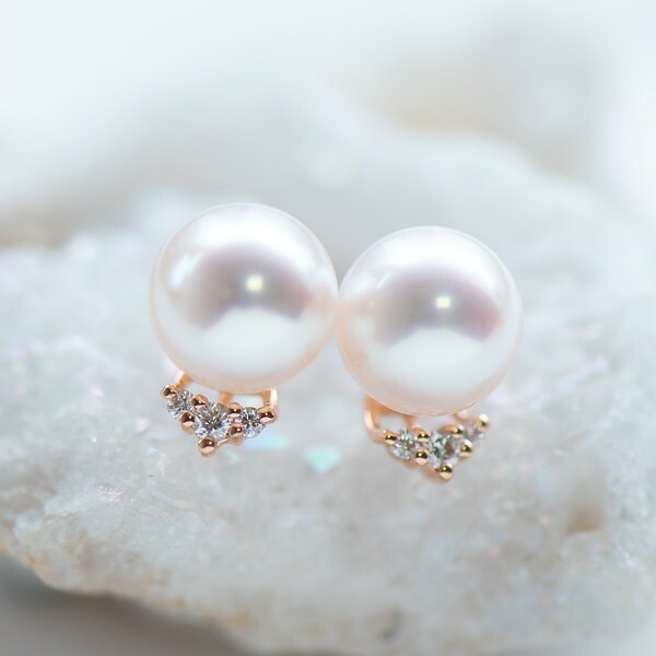 18K Venti Akoya Pearl Diamond Earring