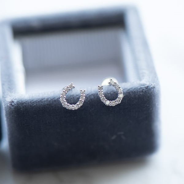 18K Only U Diamond Earring