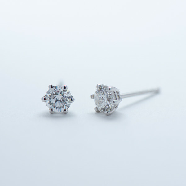 18K 0.40ct Solitaire Diamond Earring