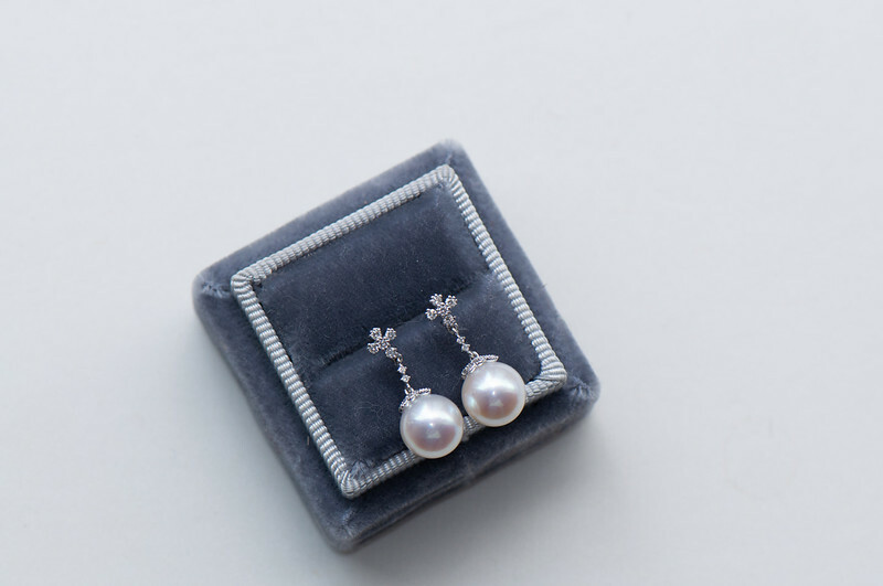 18K Petite Chic Akoya Pearl Diamond Earring