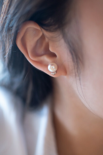 18K Venti Akoya Pearl Diamond Earring