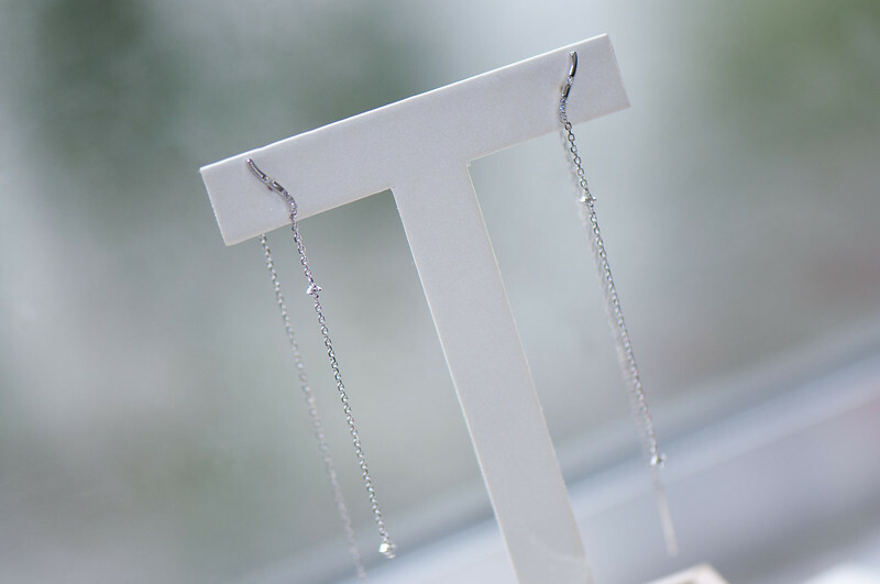 #(W)18K Delicate Long Diamond Earring