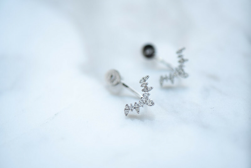 18K Peacock Diamond Earring Jacket