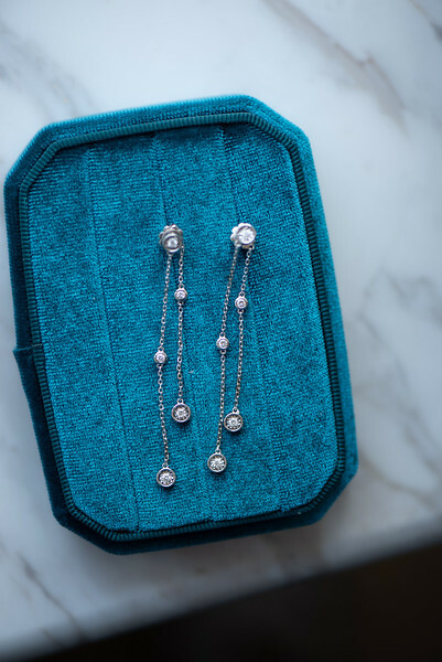 18K Chainy Long Diamond Earring