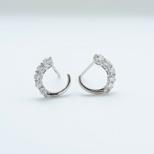 18K Circolare Diamond Earring