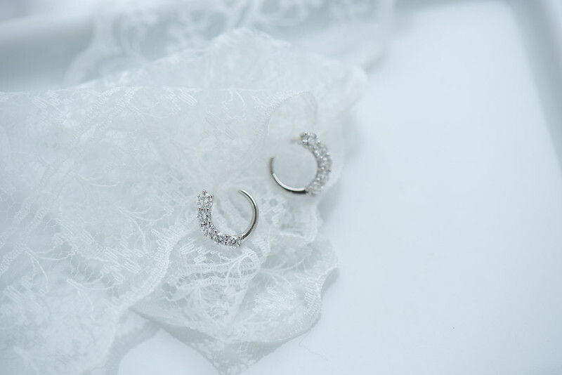 18K Circolare Diamond Earring