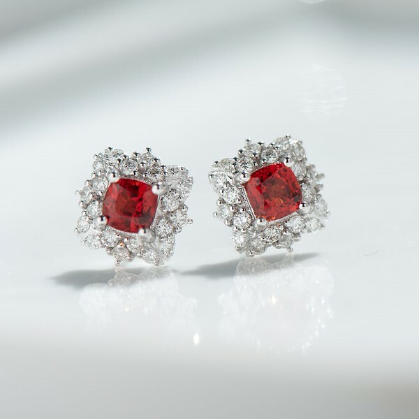 18K Diamond & Sapphire Earring