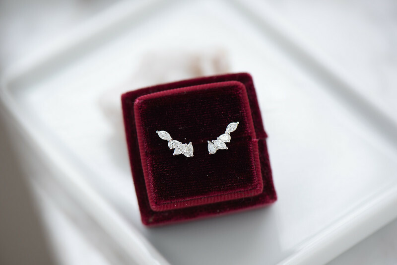 18K Angel Wing Diamond Earring