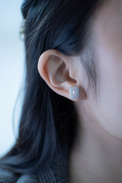 18K Diamond Earring