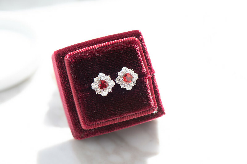 *18K Diamond & Sapphire Earring