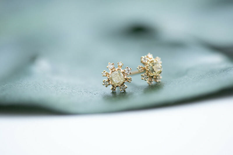 18K Sunflower Yellow Diamond Earring