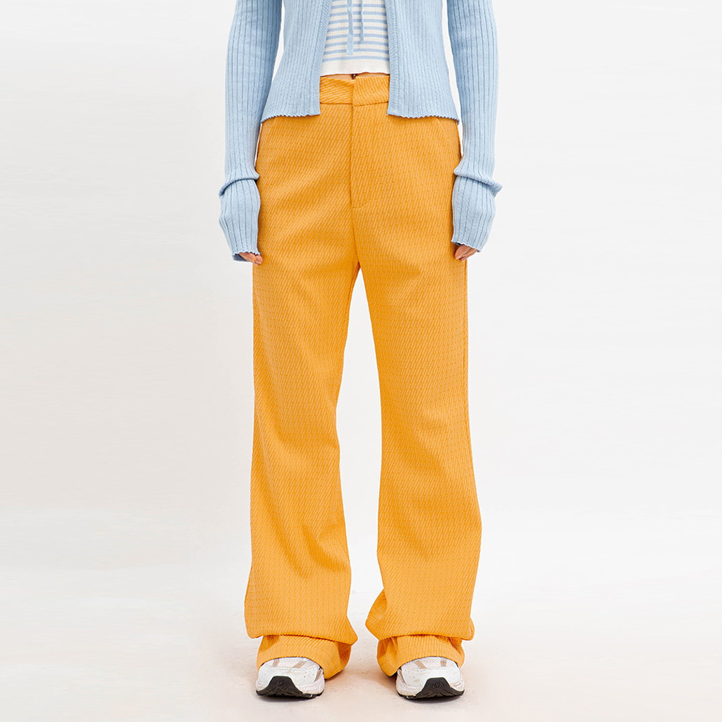 橘色紋理長褲(-30%)