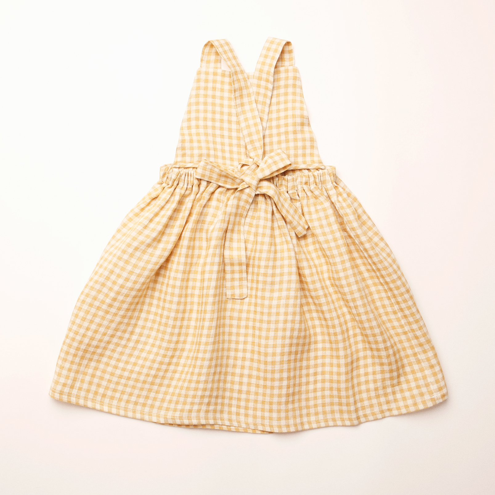 NELLIE QUATS - Conkers Pinafore（Hay Check Linen）