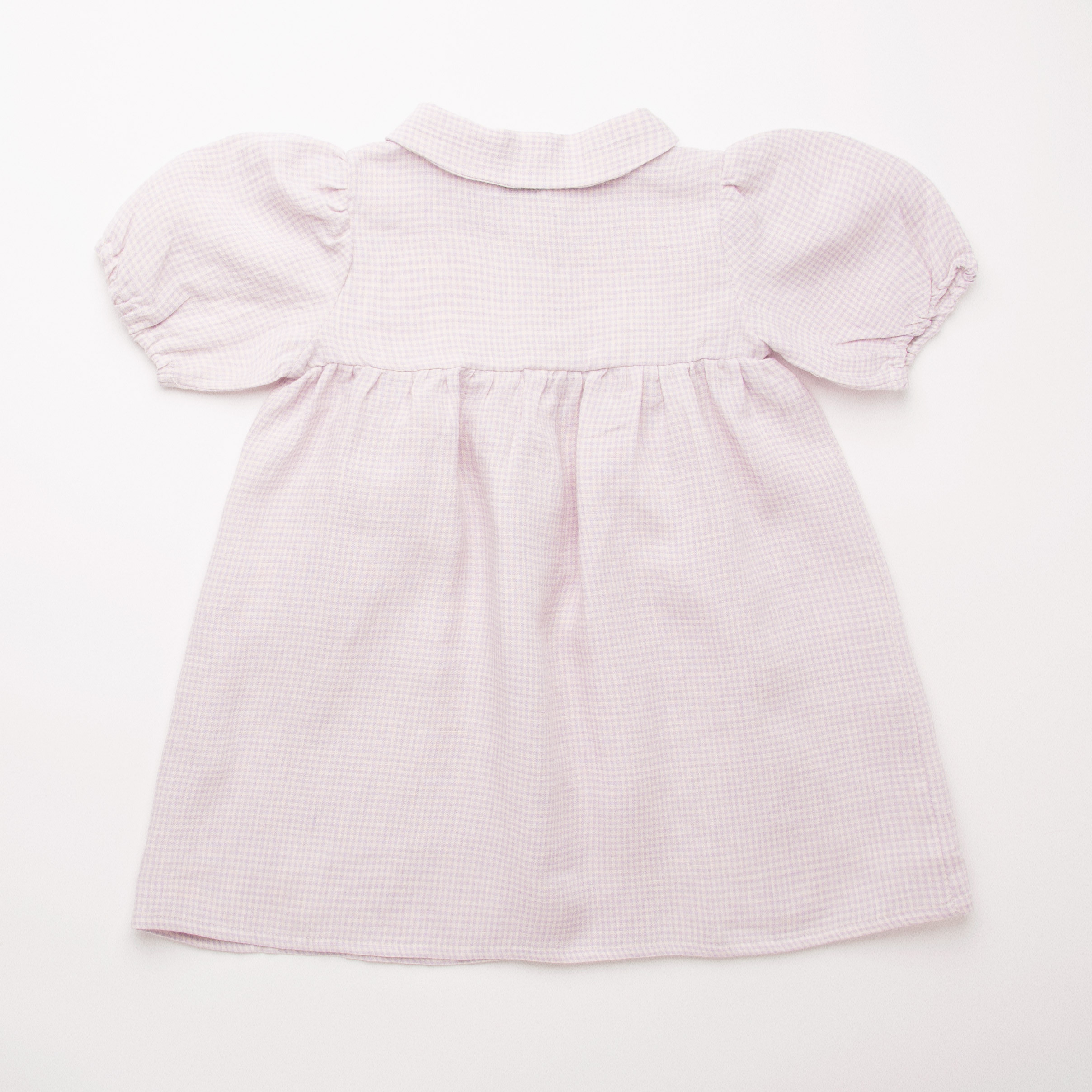 NELLIE QUATS - Duck Duck Goose Dress（Lavender Check Linen）