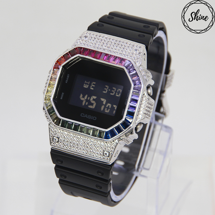 銀色 改裝手錶 DW-5600BB-1 - 彩虹