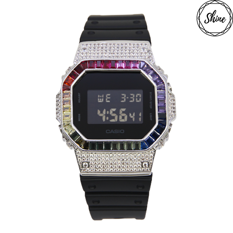 銀色 改裝手錶 DW-5600BB-1 - 彩虹