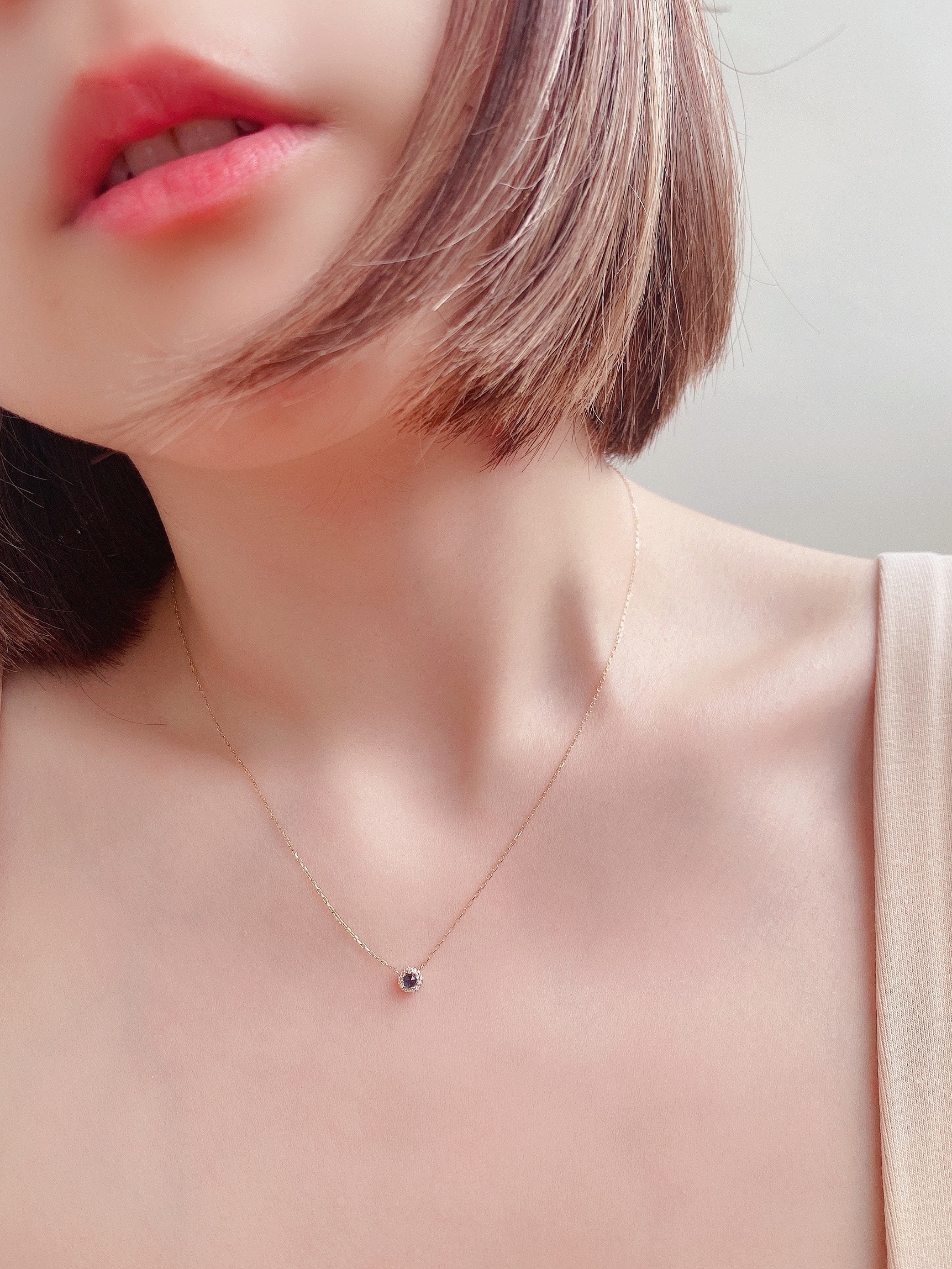 藍寶小花簇項鍊