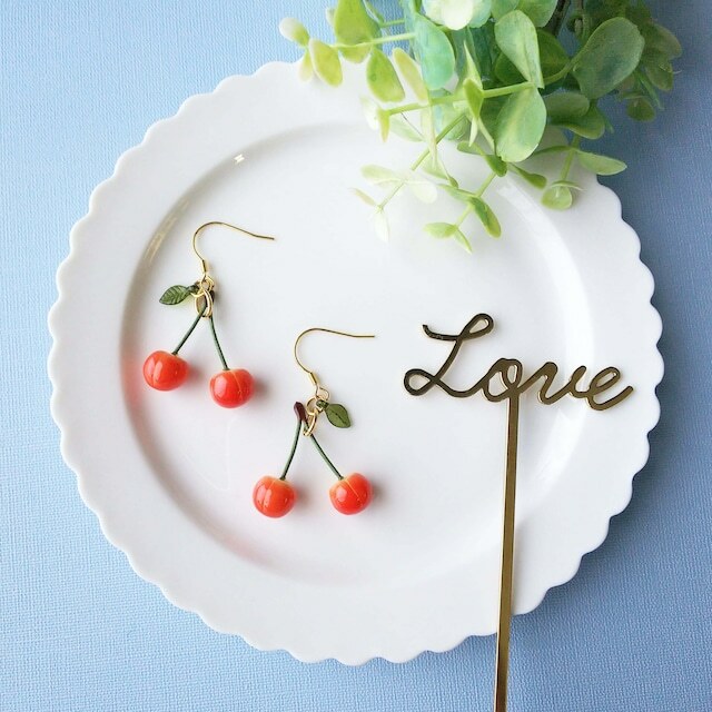 [手作家] 迷你車厘子耳環