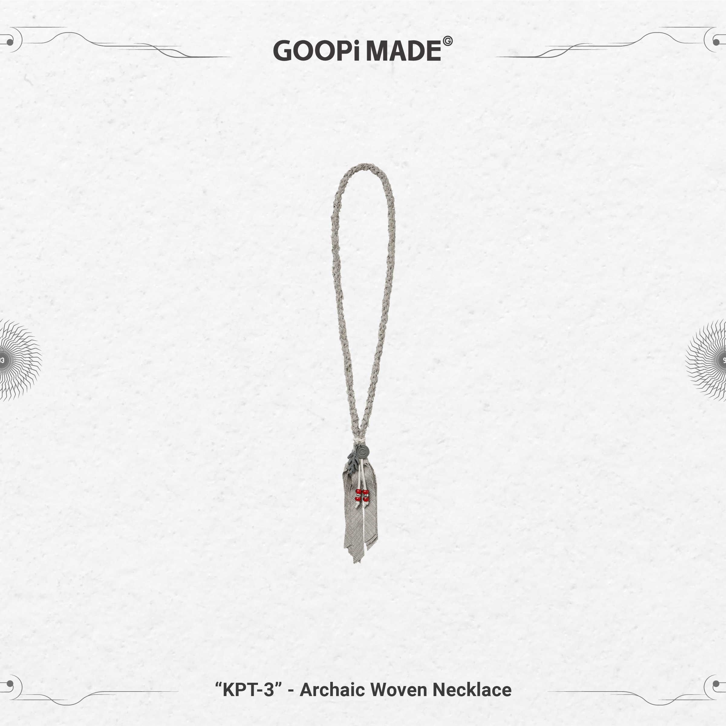 KPT-3” - Archaic Woven Necklace - D-Sepia