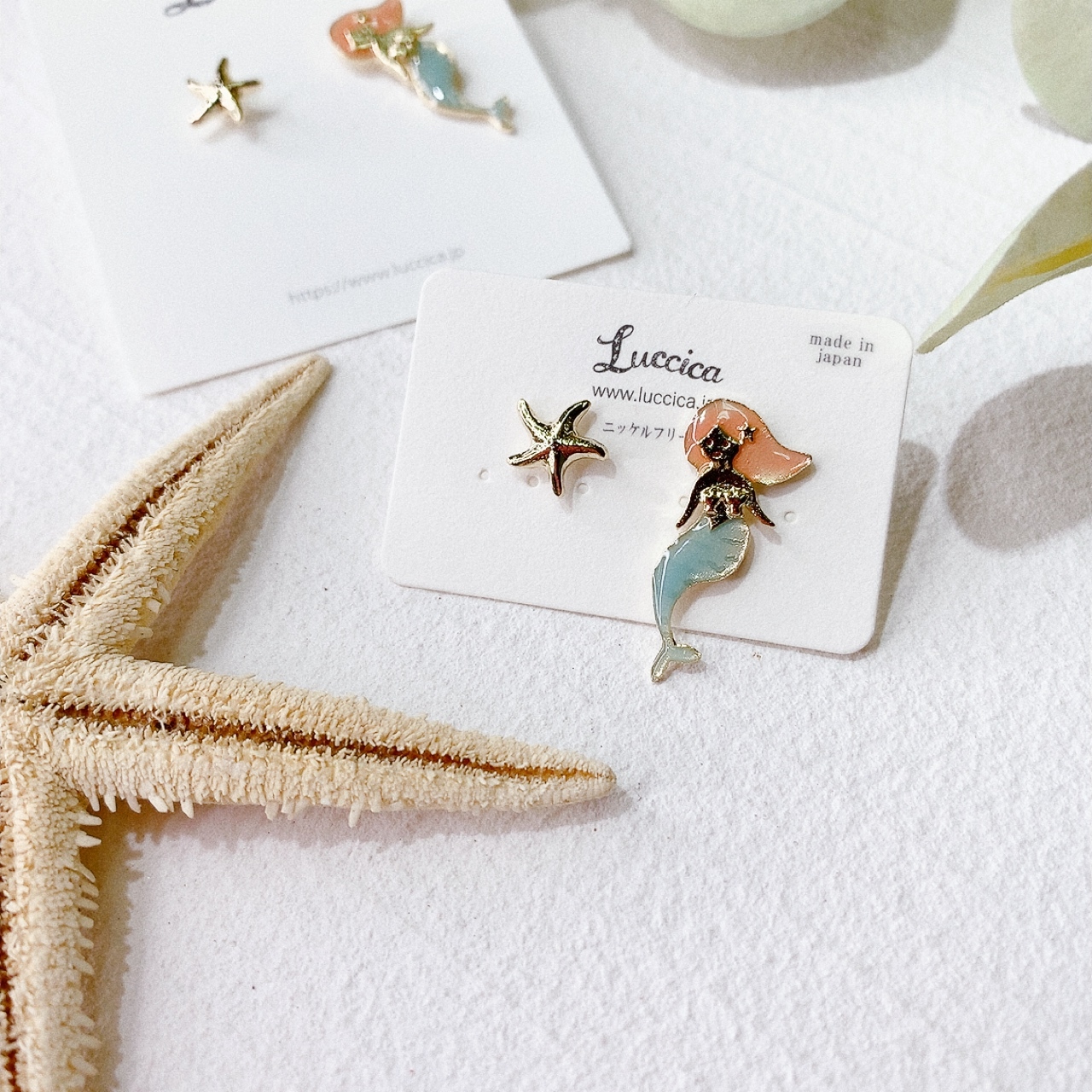Luccica  美人魚耳環/心口針
