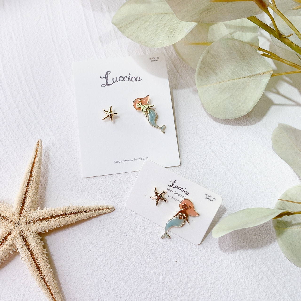 Luccica  美人魚耳環/心口針