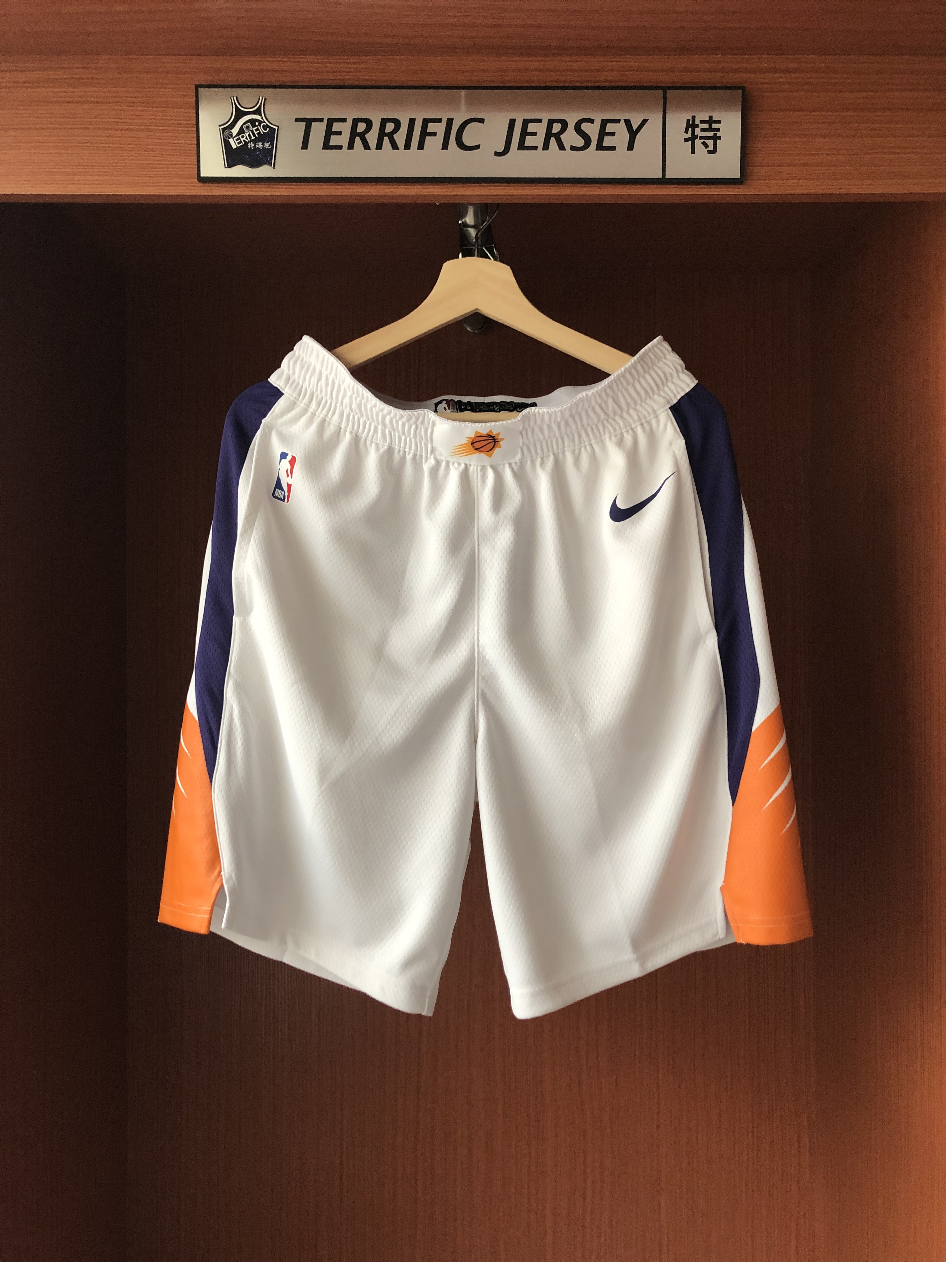 NBA球褲 Phoenix Suns 鳳凰城太陽白球褲 Association Nike Swingman Shorts 球迷版 有口袋 全新