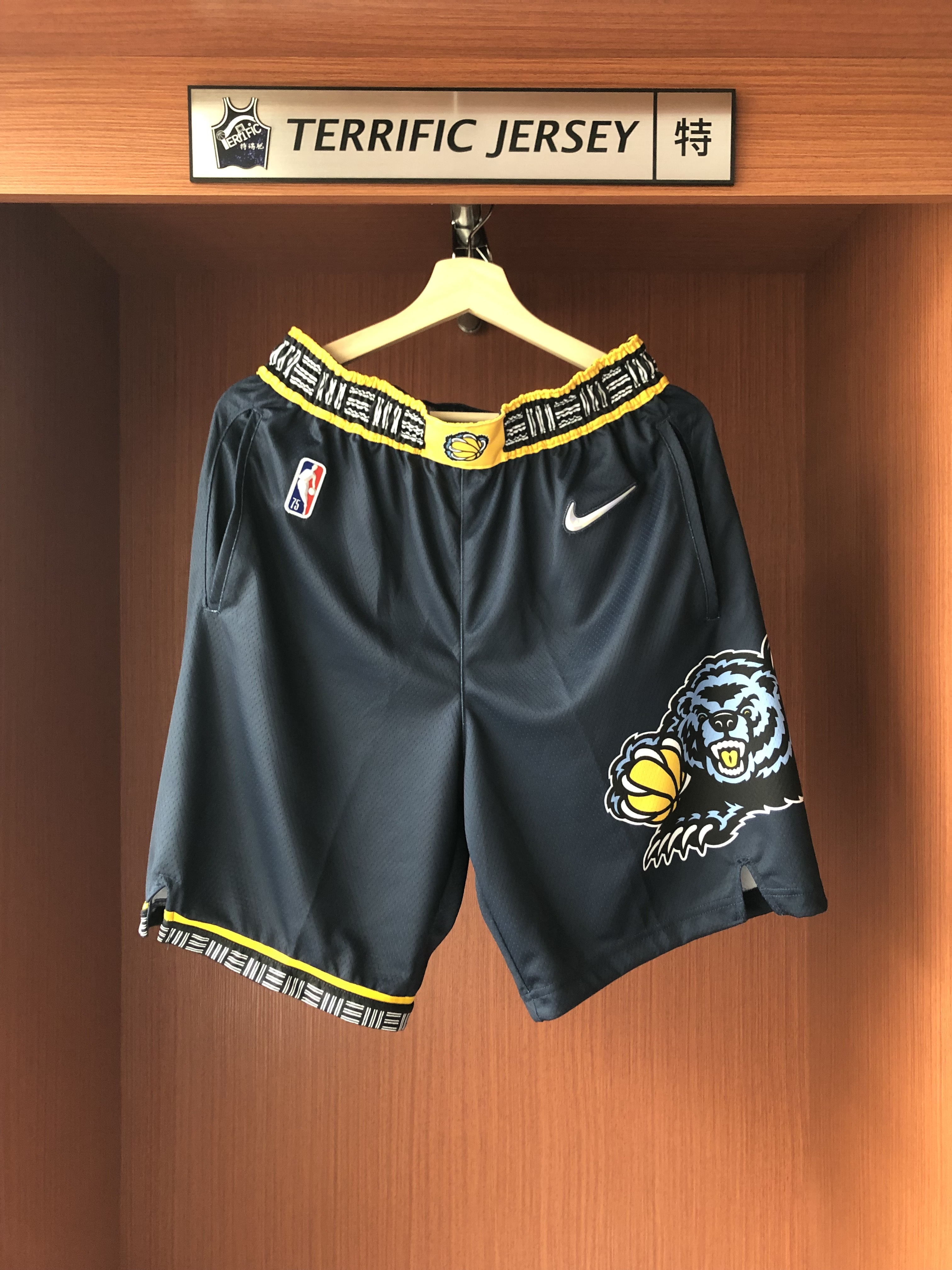 NBA球褲 Memphis Grizzlies 曼菲斯灰熊 75周年 城市球褲 City Nike Swingman Shorts 球迷版 有口袋 全新