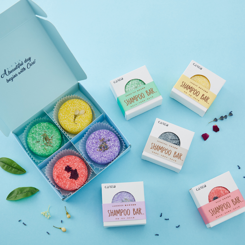 【Care+ 蓓膚美】胺基酸洗髮餅禮盒(4入) 加贈經典款美肌蒸氣眼膜5入(款式隨機)