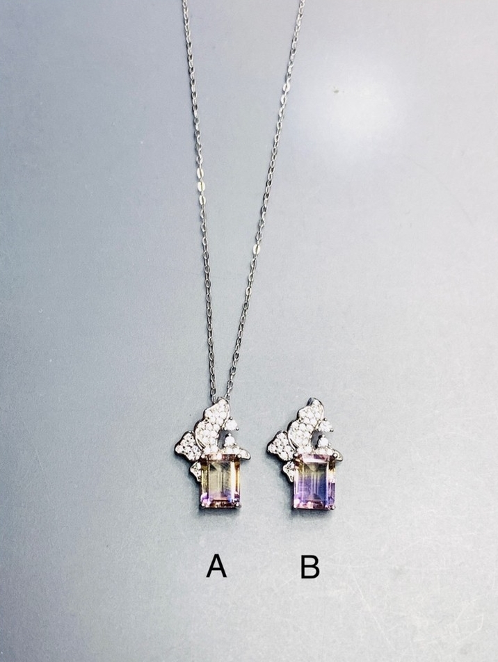 雙倍呵護丨紫黃晶銀項鍊