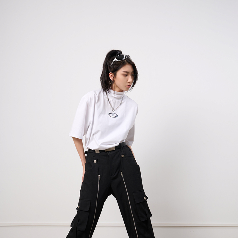 PUPIL TRAVEL 22SE 全既是一高領數碼印花短袖