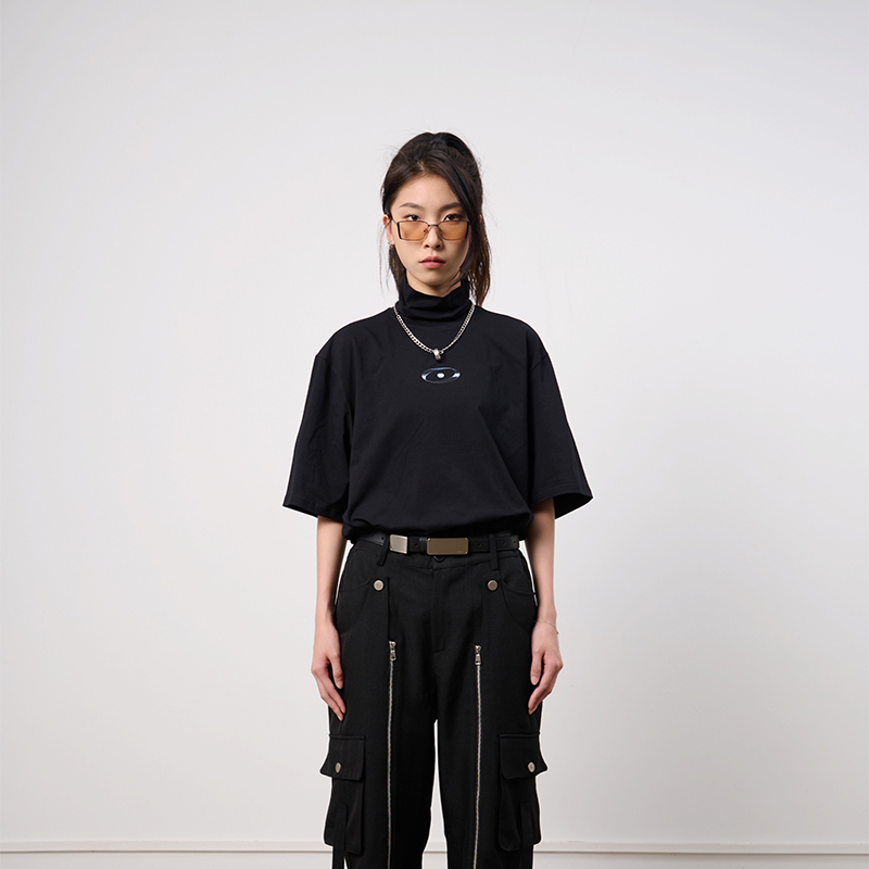 PUPIL TRAVEL 22SE 全既是一高領數碼印花短袖