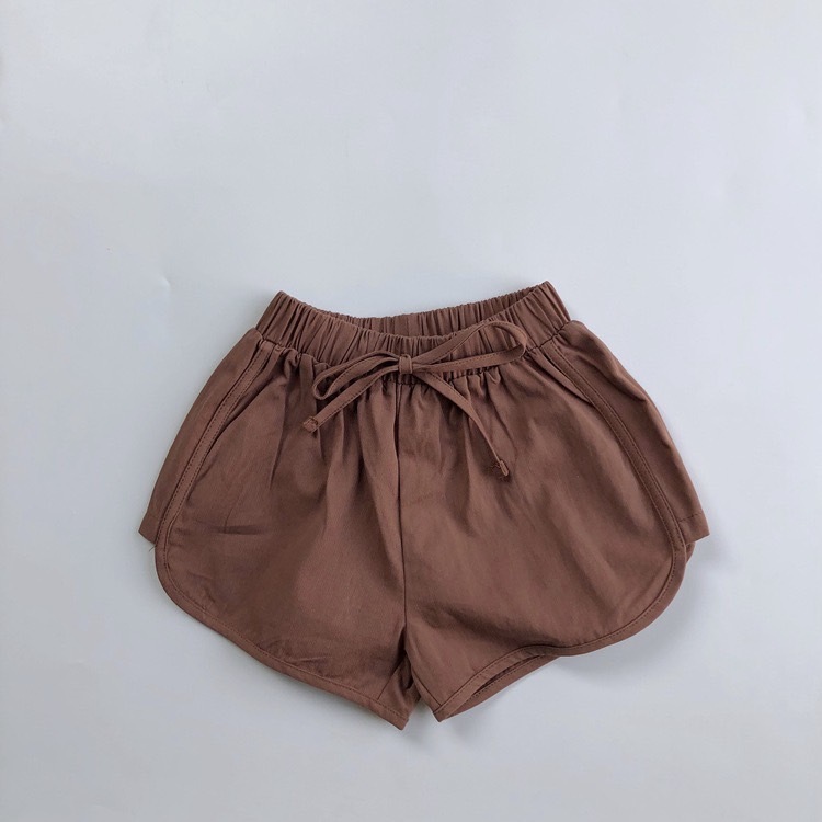 綁帶休閒素色短褲