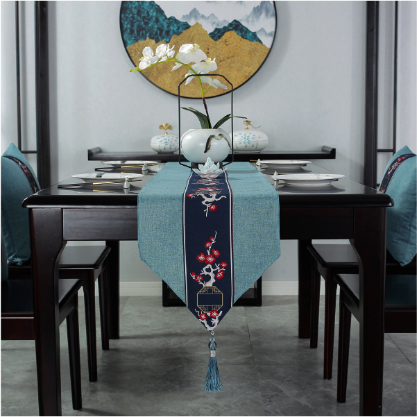 新中式暗香茶席桌旗