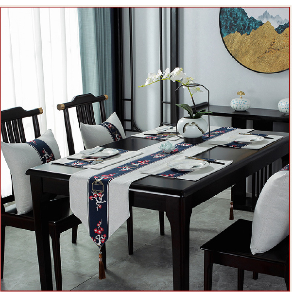 新中式暗香茶席桌旗