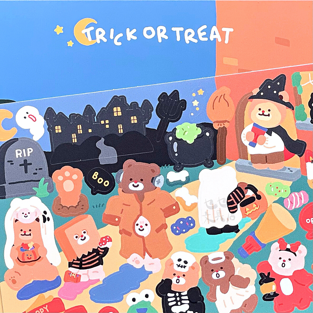 Khakiz Sticker－Trick or Treat (Korean Stationery Brand)