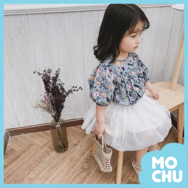 小清新碎花娃娃衫