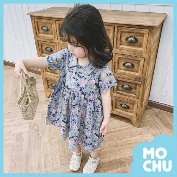小清新碎花連衣裙