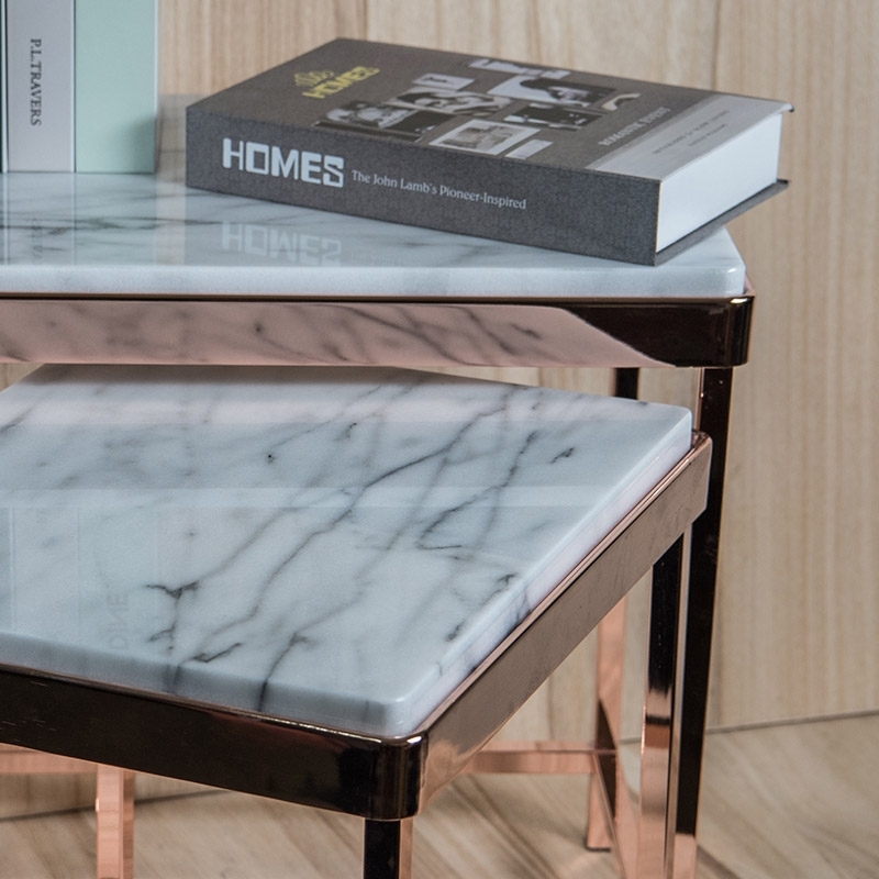 台灣 奇鈺家居｜玫瑰金AB收納桌